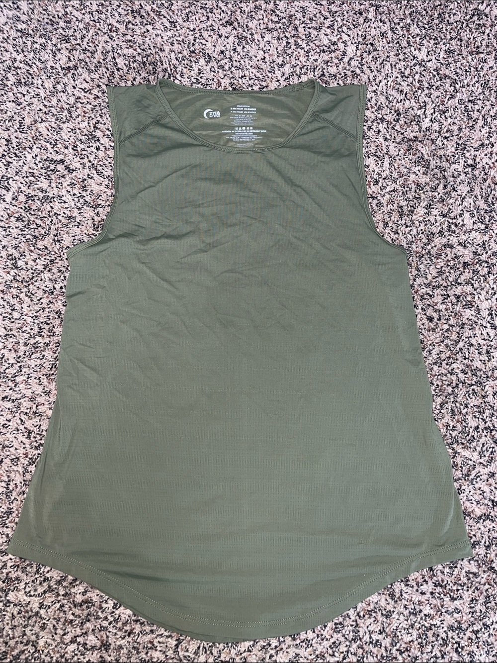 Zyia Active Women’s Olive Green Sleeveless Tank Top Small NWOT